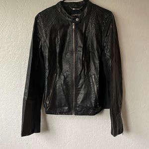 Stretchy Faux Leather Jacket